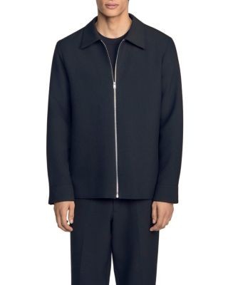 Sandro Joker Zip Front Solid Shirt