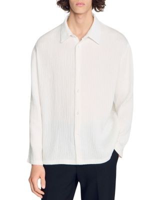 Sandro Crinkled Loose Fit Shirt