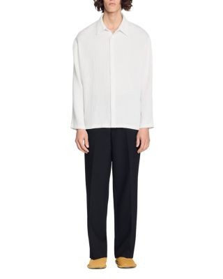 Sandro Crinkled Loose Fit Shirt