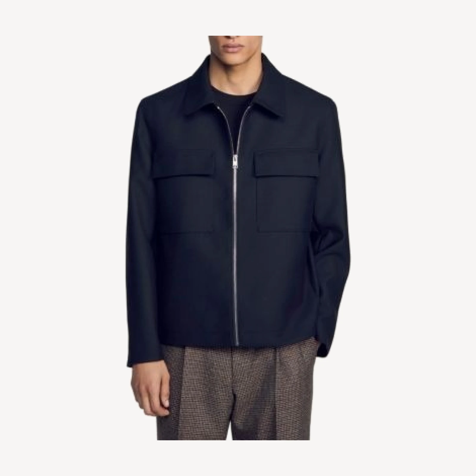 Sandro Theodore Patch Pocket Zip Jacket