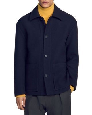 Sandro Blouson Wool Blend Worker Jacket