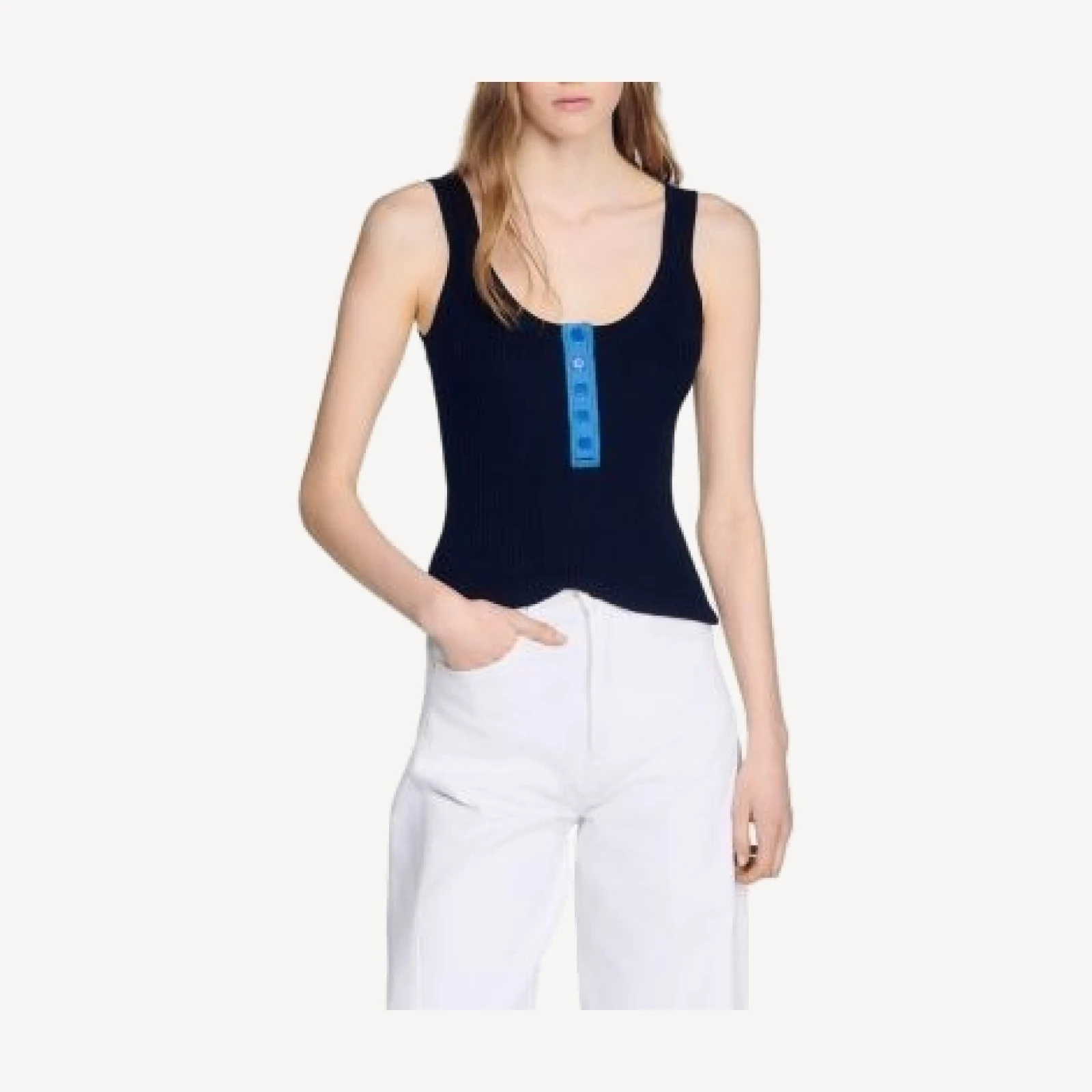 Sandro Emil Button Front Tank