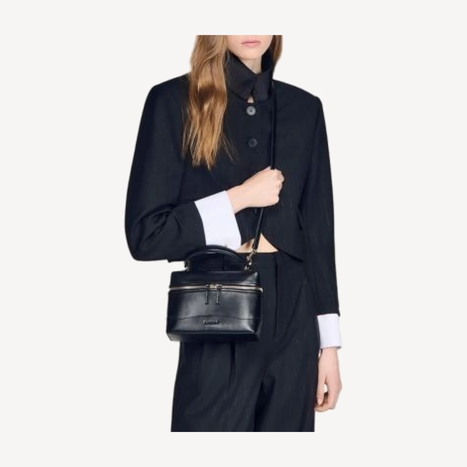 Sandro Tangolino Leather Top Handle Bag