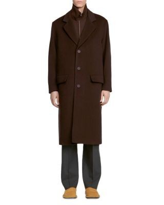Sandro William Heather Wool Blend Long Coat