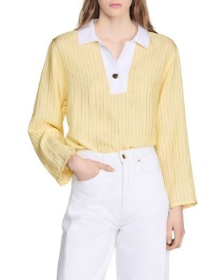 Sandro Cotton Striped Shirt
