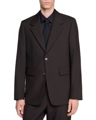 Sandro New Formal Standard Fit Wool Suit Jacket
