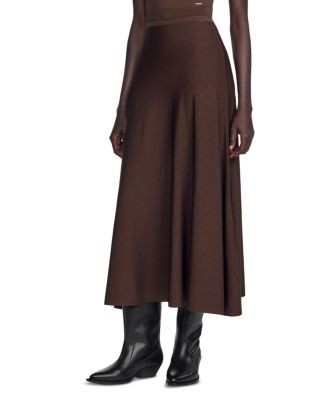 Sandro Giovanna Semi Sheer Maxi Skirt