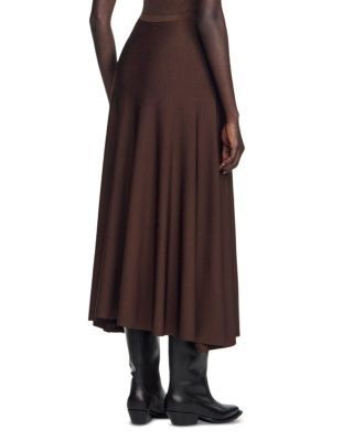 Sandro Giovanna Semi Sheer Maxi Skirt