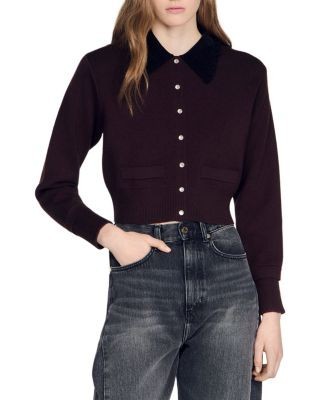 Sandro Etienne Collared Sweater