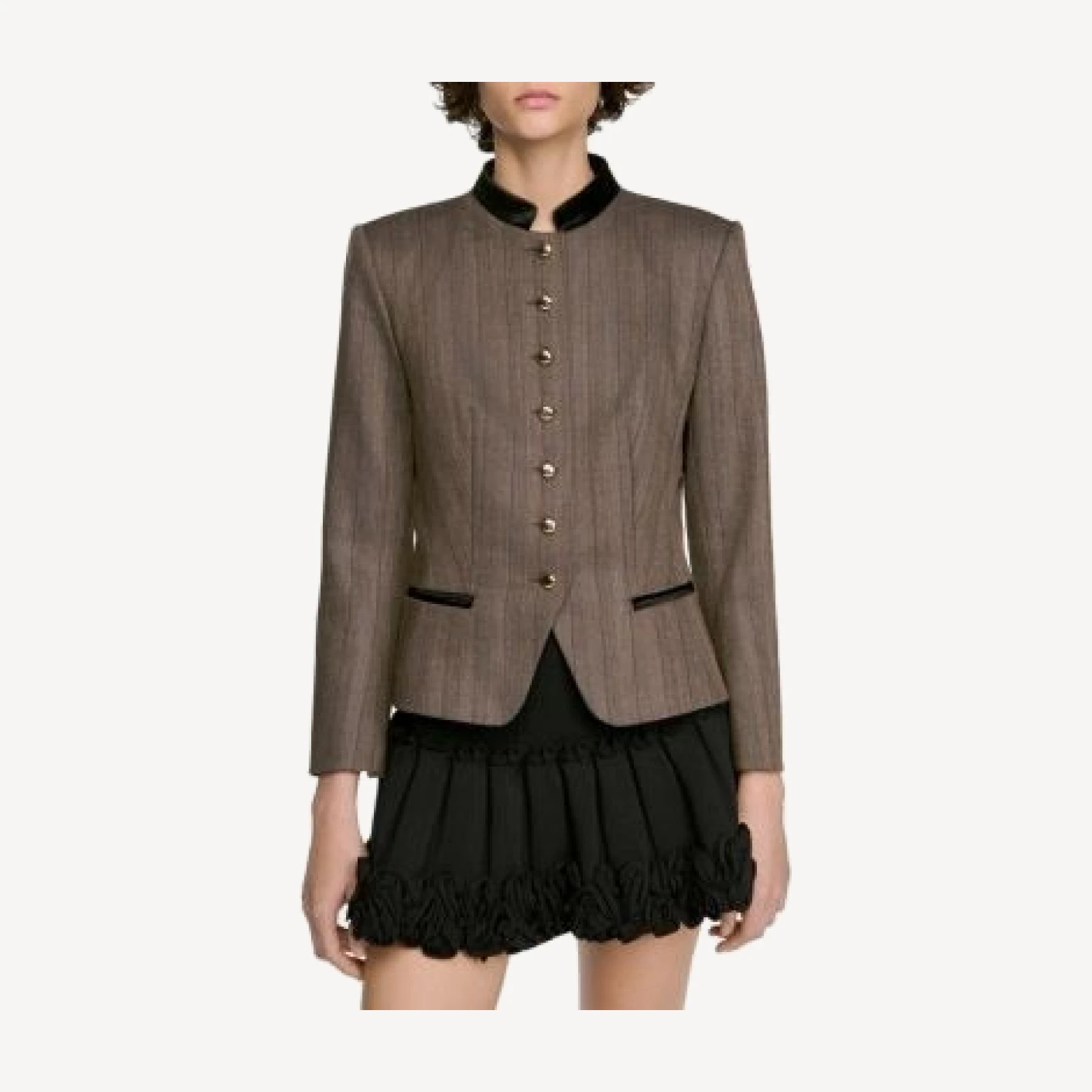 Sandro Sixtine Band Collar Jacket