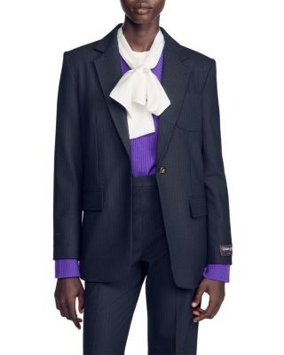 Sandro Victoire Pinstripe Blazer