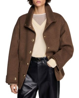 Sandro Whitney Wool Blend Jacket
