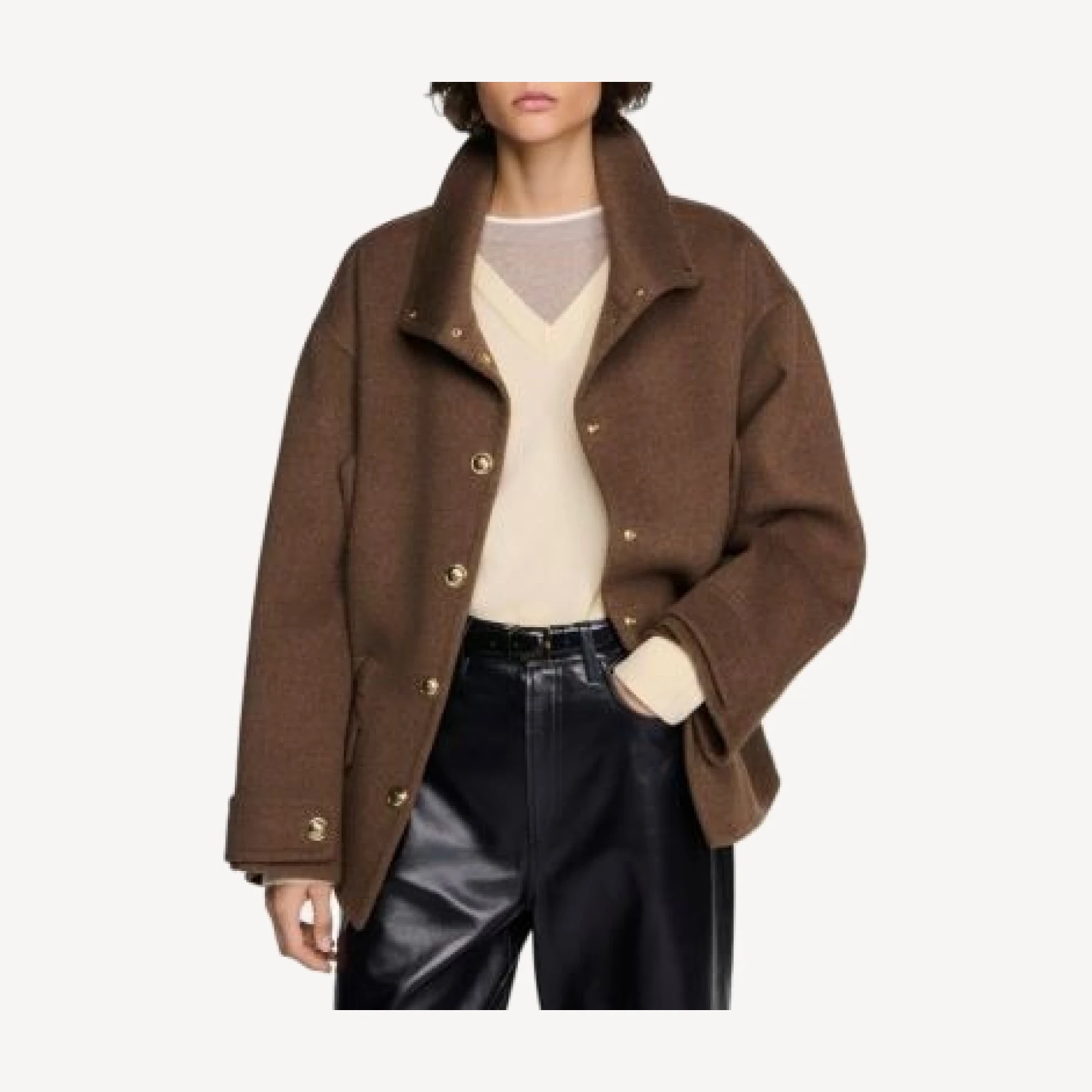 Sandro Whitney Wool Blend Jacket