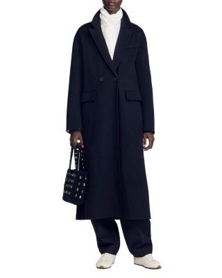 Sandro Reed Double Faced Wool Coat