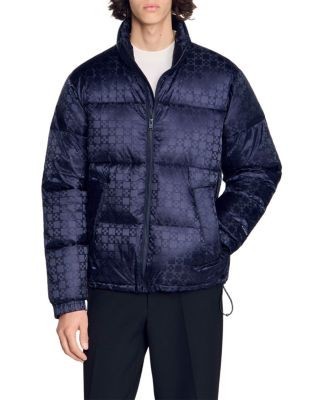 Sandro Classic Water Repellent Cross Motif Puffer Jacket