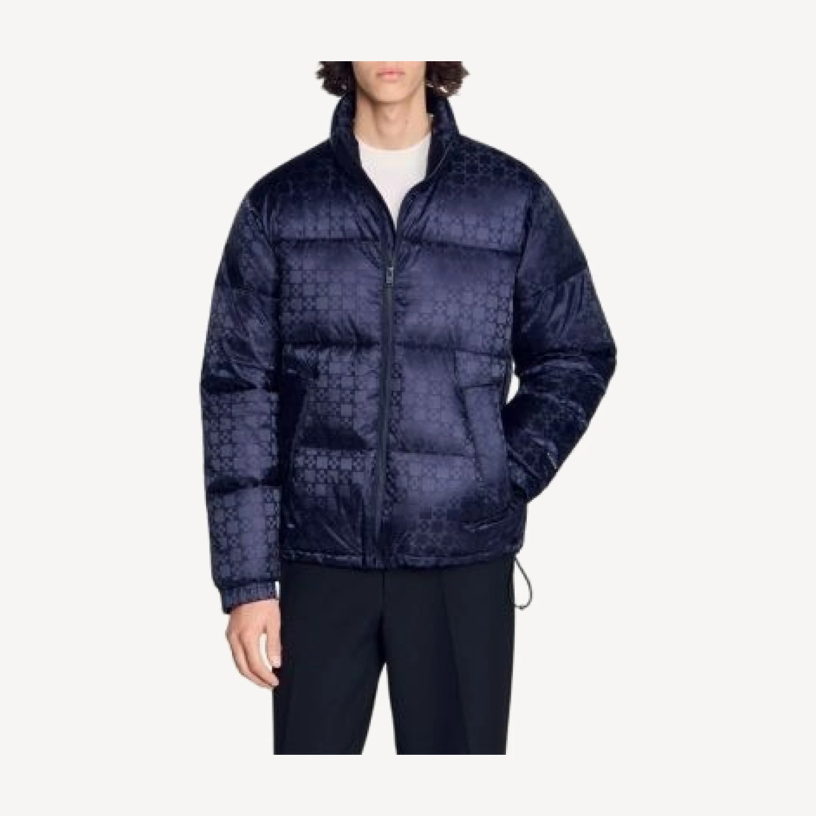 Sandro Classic Water Repellent Cross Motif Puffer Jacket