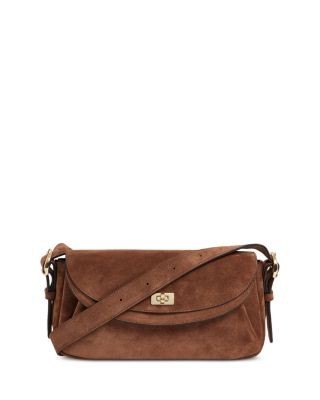 Sandro Le Mambo Medium Suede Shoulder Bag