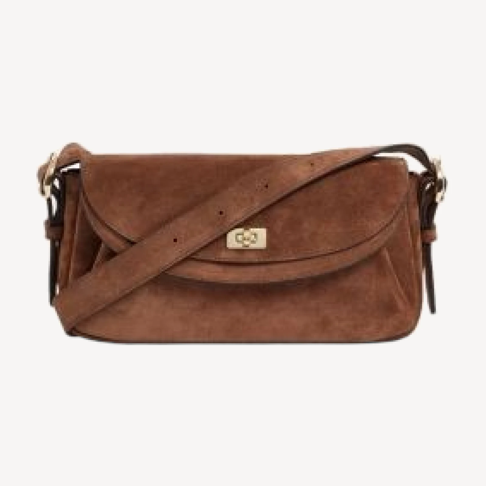 Sandro Le Mambo Medium Suede Shoulder Bag