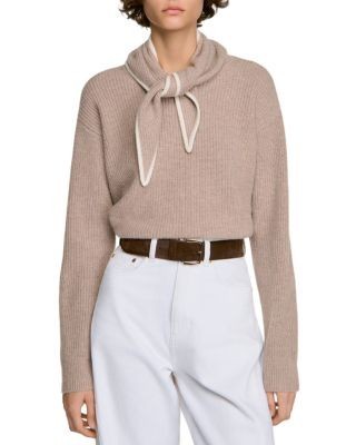 Sandro Amara Wool & Cashmere Bandana Sweater