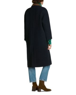 Sandro Carter Wool Blend Duffel Coat