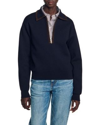 Sandro Sinclair Half Zip Sweater