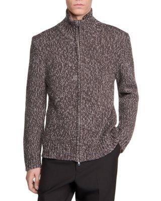 Sandro Textured Zip Cardigan Sweater