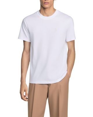 Sandro Cotton T Shirt with Leather Logo Patch