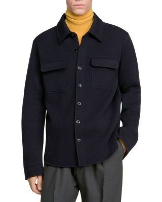 Sandro Felted Wool Pocket Shirt