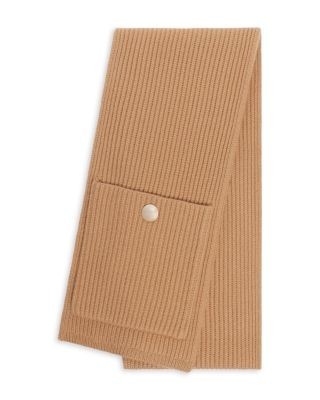 Sandro Ribbed Wool & Cashmere Pocket Scarf
