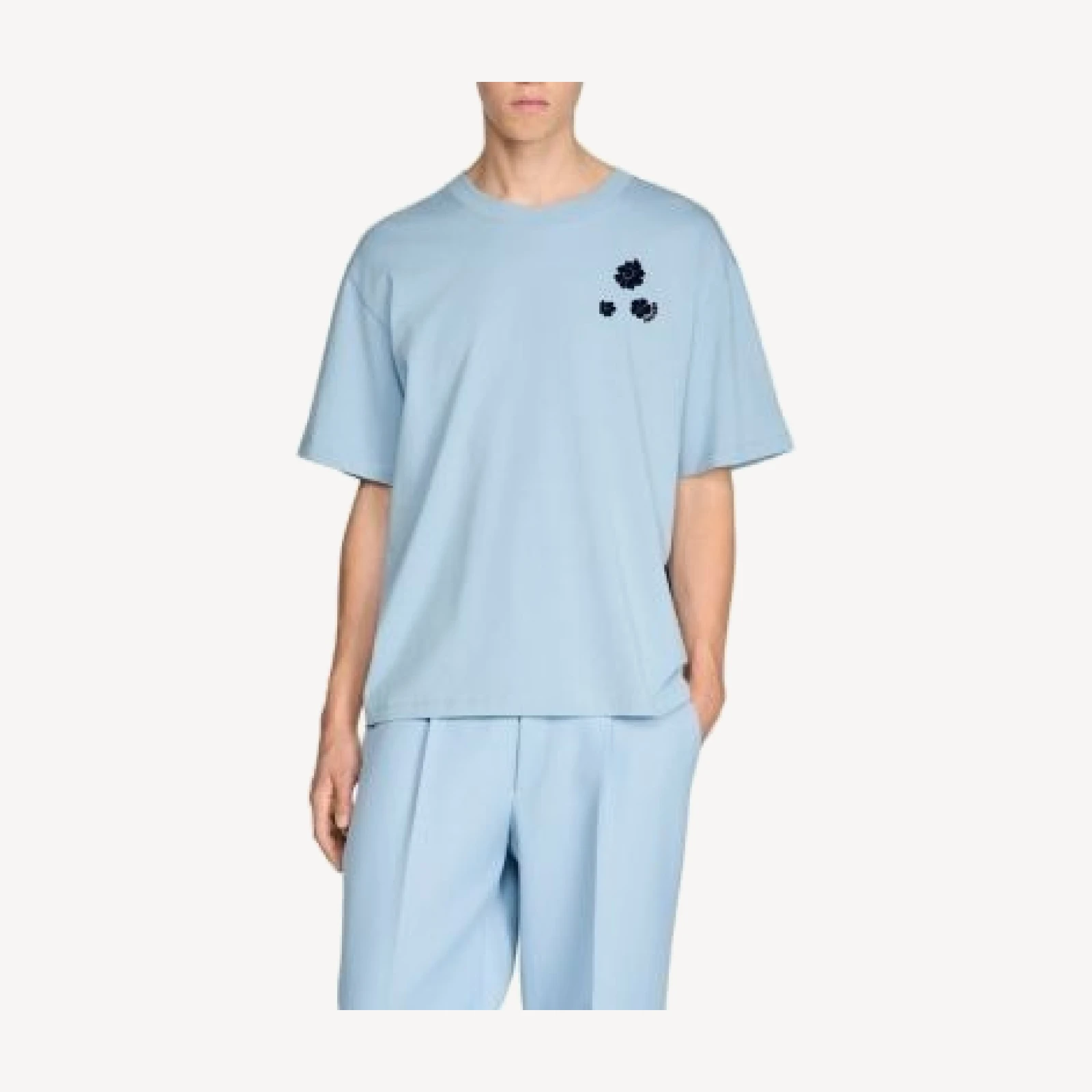 Sandro Flower Flock Graphic T-Shirt
