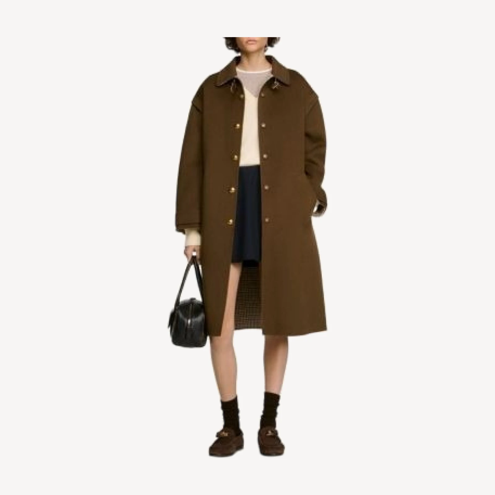 Sandro Giorjo Wool Double Faced Coat