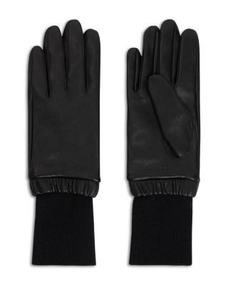 Sandro Leather & Wool Gloves