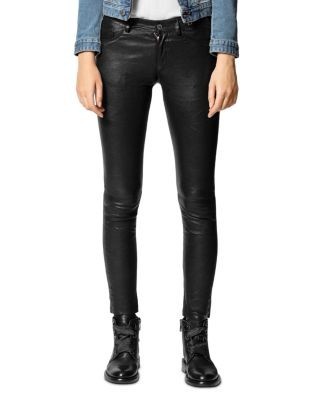 Zadig & Voltaire Phlame Crinkled-Leather Pants