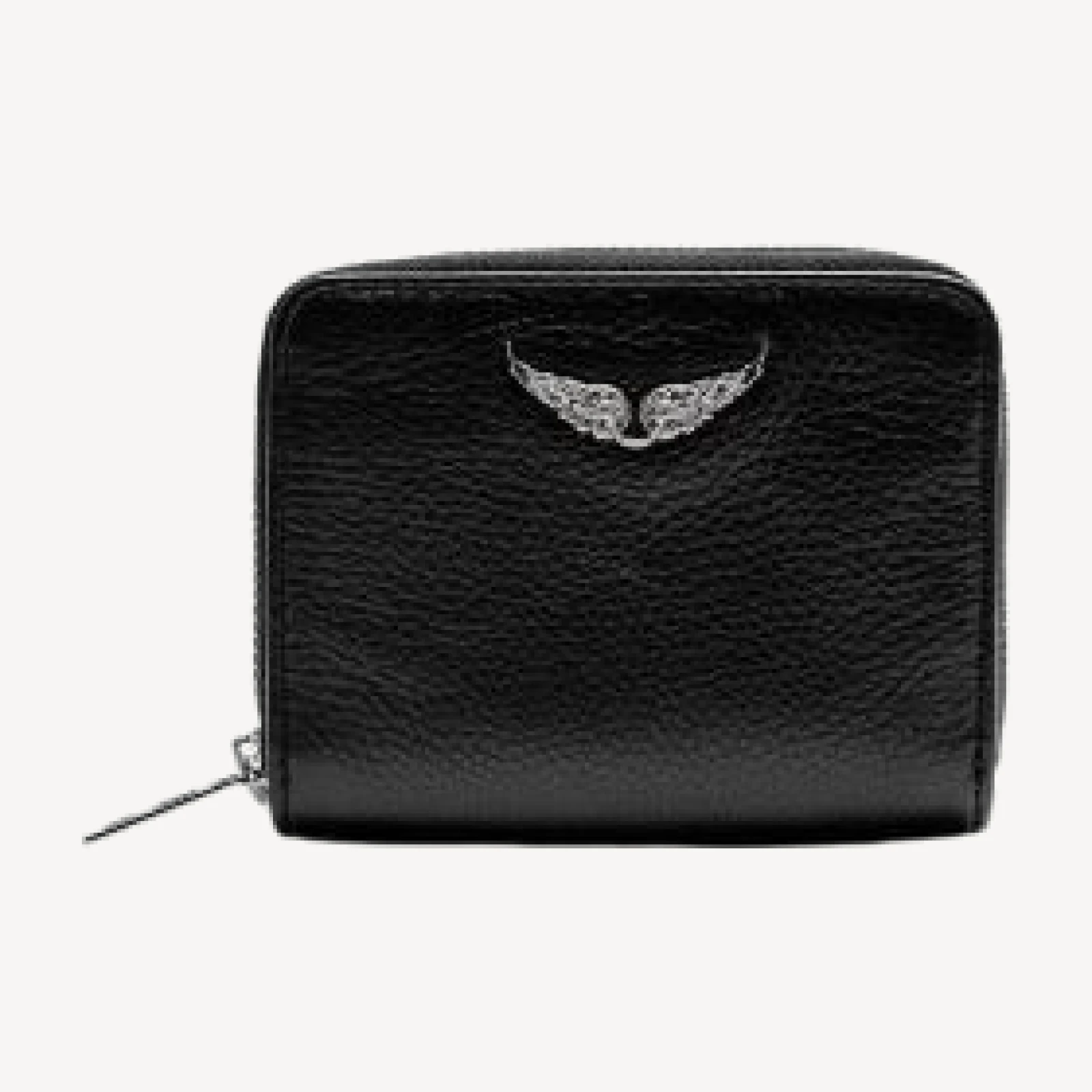 Zadig & Voltaire Mini Grained Leather Zip Wallet