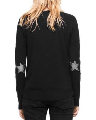 Zadig & Voltaire Cici Star-Patch Cashmere Sweater