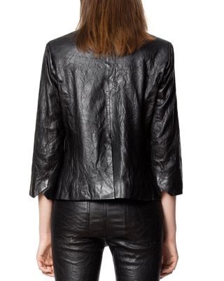 Zadig & Voltaire Verys Crinkled Leather Jacket