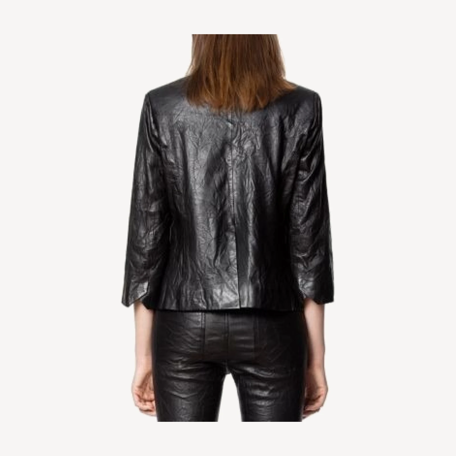 Zadig & Voltaire Verys Crinkled Leather Jacket