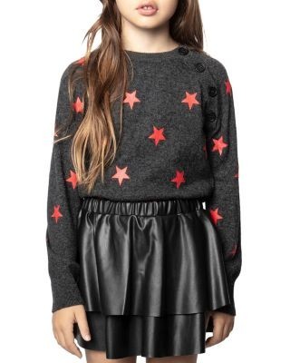 Zadig & Voltaire Girls' Ava Star Sweater - Little Kid, Big Kid