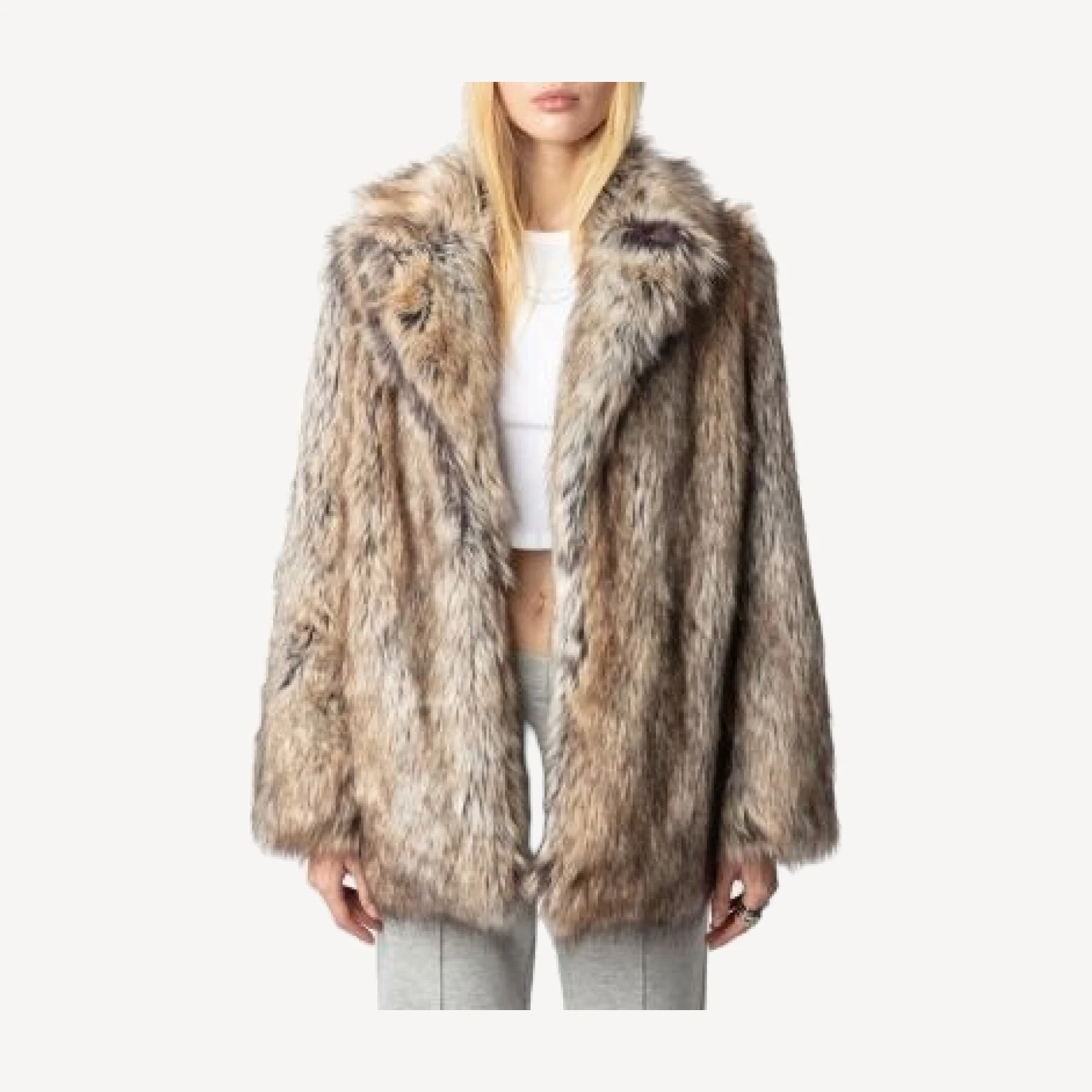 Zadig & Voltaire Faune Faux Fur Coat