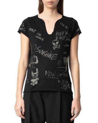 Zadig & Voltaire Tunisien Rhinestone Top