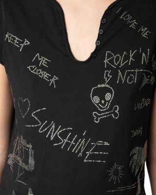 Zadig & Voltaire Tunisien Rhinestone Top