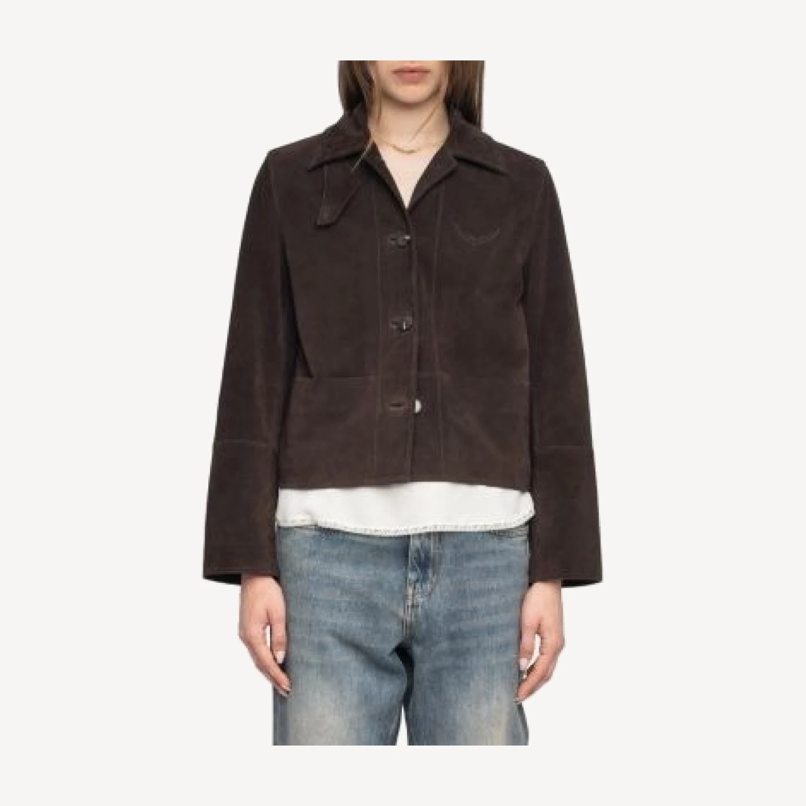 Zadig & Voltaire Lessa Heavy Suede Jacket