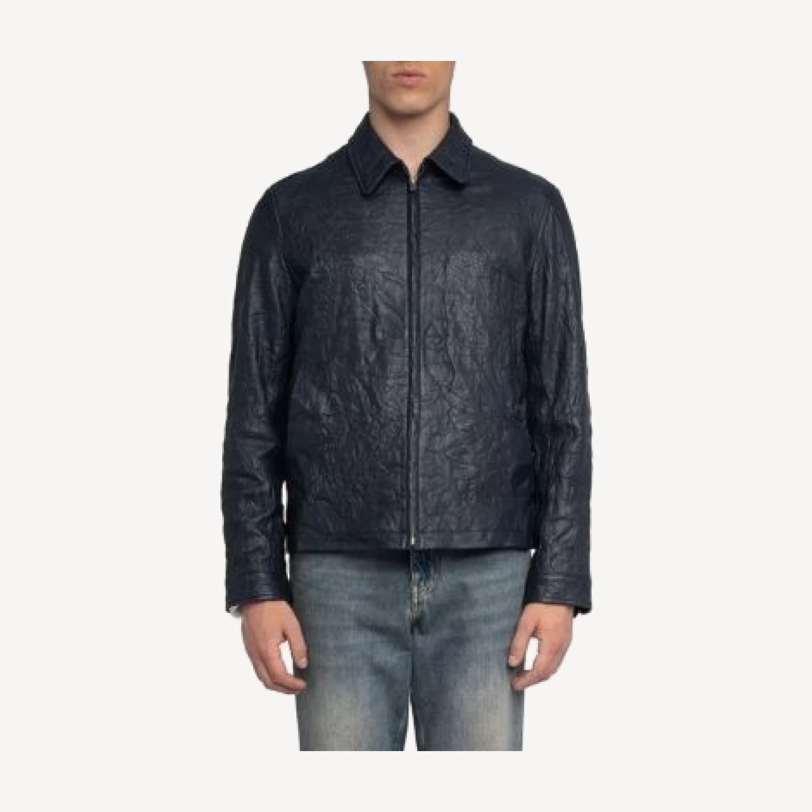 Zadig & Voltaire Loumy Crinkle Leather Jacket