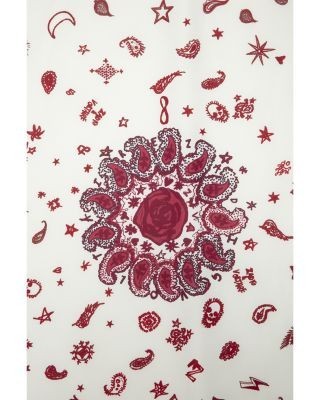 Zadig & Voltaire Bandana Print Mixed Silk Square Scarf