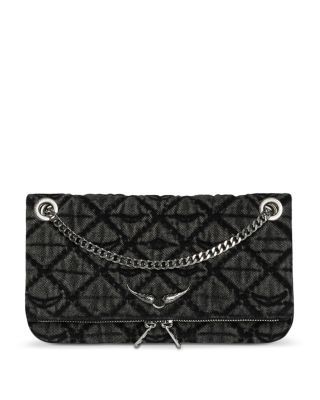 Zadig & Voltaire Rock Ii Denim Monogram Crossbody Bag