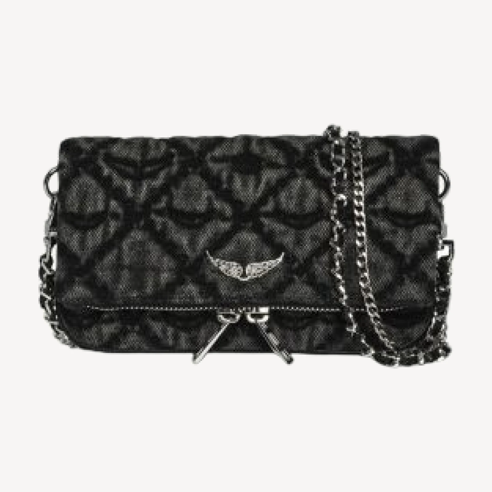 Zadig & Voltaire Rock Nano Denim Monogram Crossbody Bag