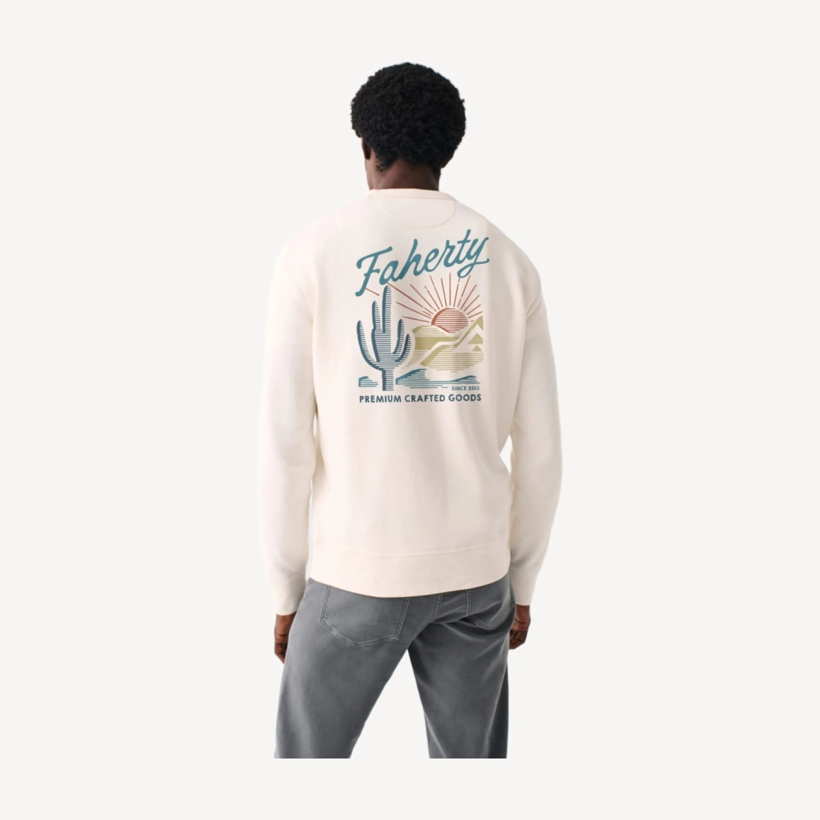 Scottsdale Long-Sleeve Terry Crewneck - Solar White