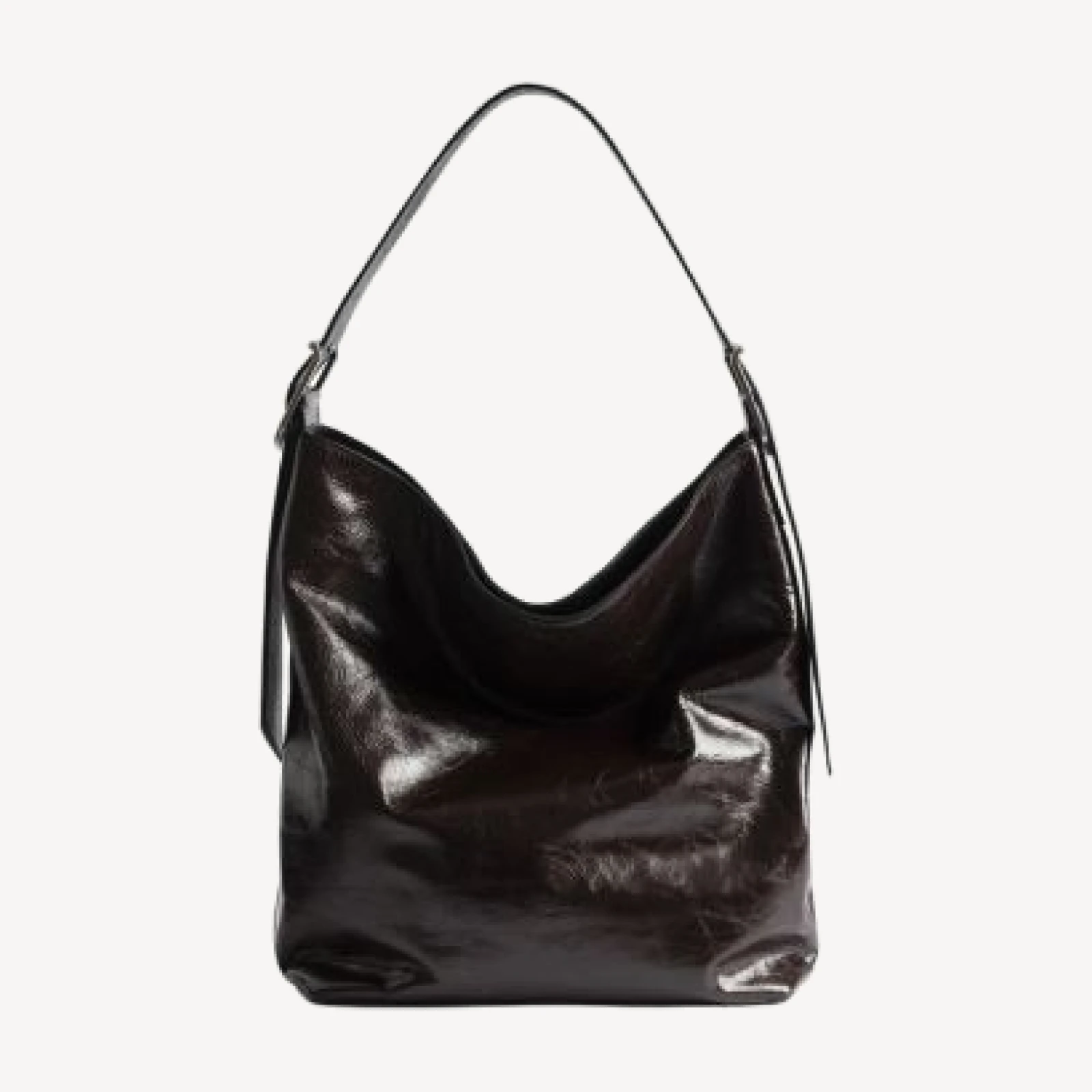 Zadig & Voltaire Jane Vintage Patent Leather Hobo Bag