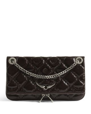 Zadig & Voltaire Rock Ii Vintage Effect Leather Monogram Clutch