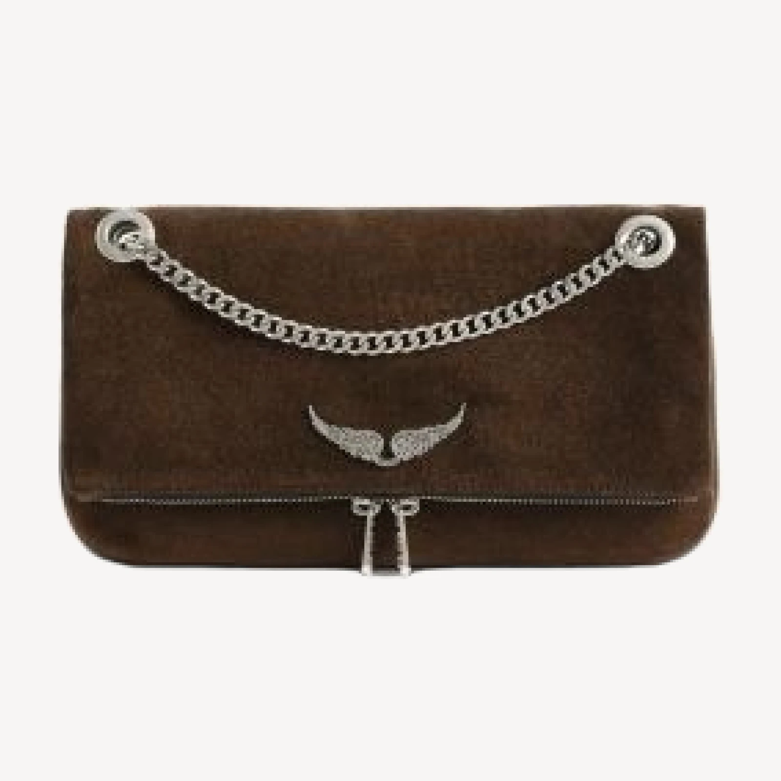 Zadig & Voltaire Rock Ii Suede Leather Clutch